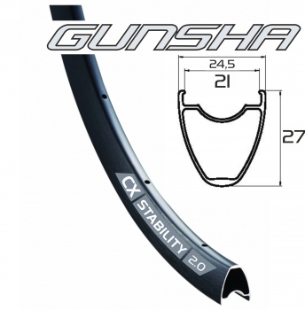Gunsha Laufradsatz CX Stability Disc 2.0 622x21 ab 1358 Gr. LT ab 5-25
