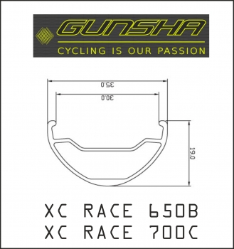 Gunsha XC Race 29 622x30 genialer ALU MTB Satz
