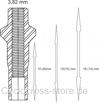 Sapim Alu nipple Double Square  14 and 16 mm