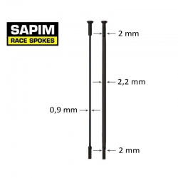 Sapim CX Ray Straightpull Fb. schwarz